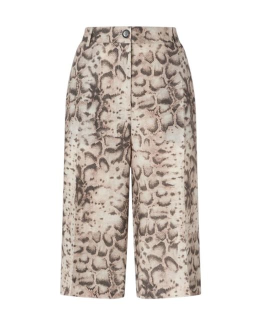 Pinko Multicolor Snake-Print Shorts
