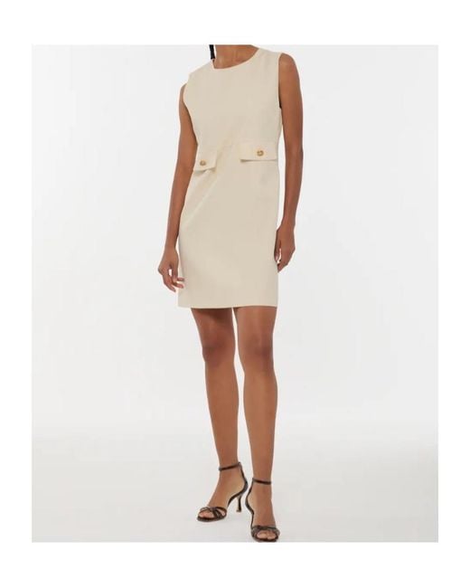 P.A.R.O.S.H. Natural P.A.R.O..H. Raisa 26 Sleeveless Mini Dress