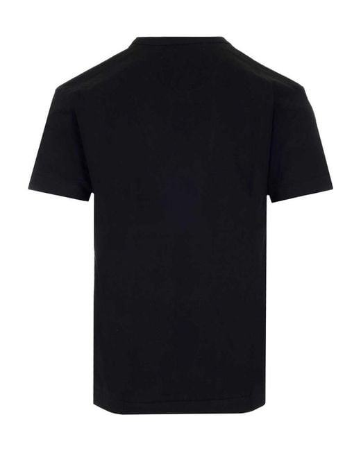 COMME DES GARÇONS PLAY Black Comme Des Garons Play Heart Printed Crewneck T-Shirt for men