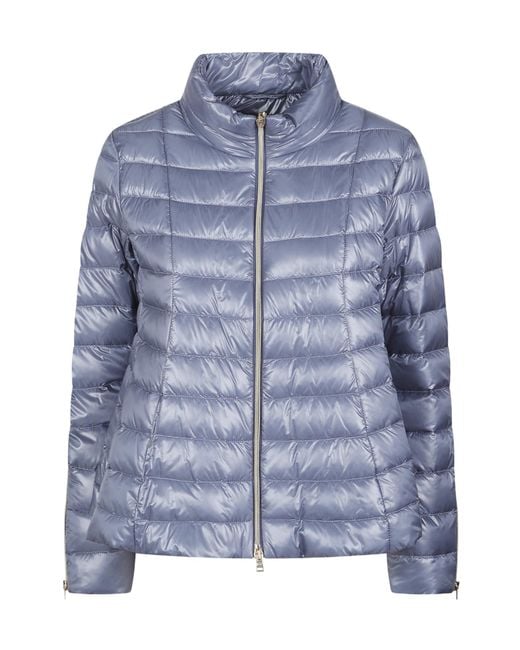 Herno Blue Zip-Up Padded Jacket
