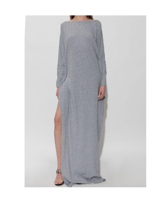 DSquared² Gray Open-Back Maxi Dress
