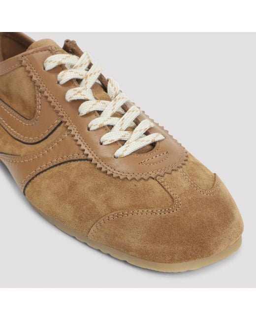 Dries Van Noten Brown Suede Leather Sneakers for men