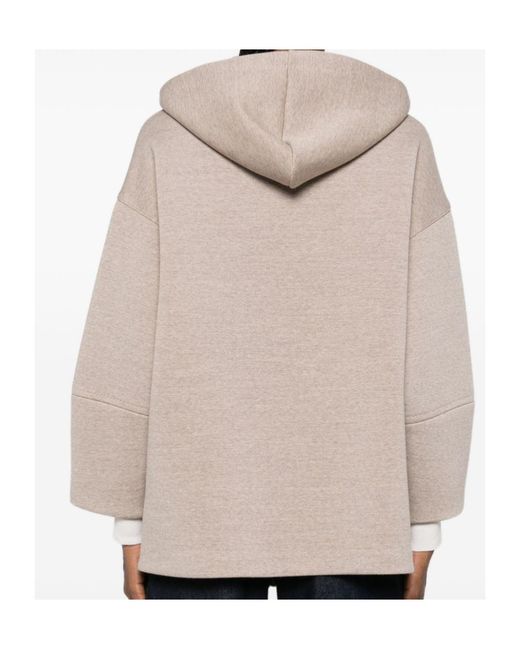 Max Mara Natural Hooded Zip Hoodie