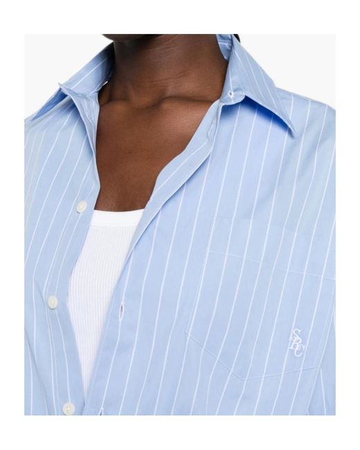 Sporty & Rich Blue Long Sleeve Shirt