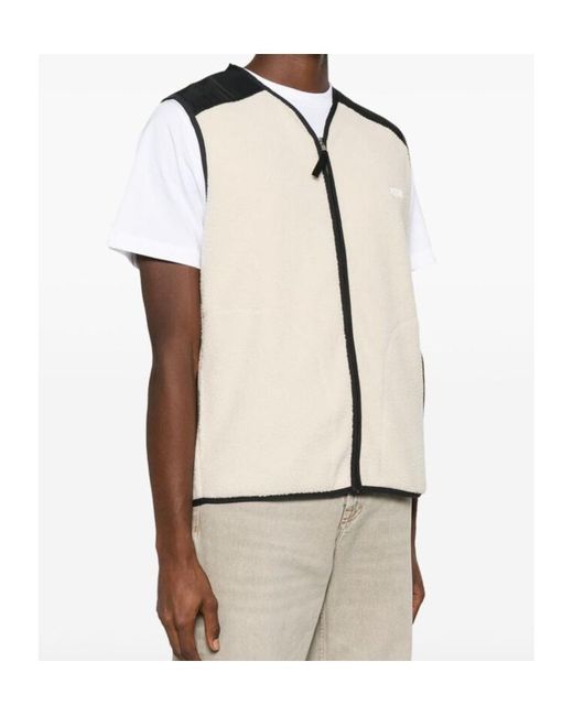 A.P.C. Natural Faux-Shearling Vest for men