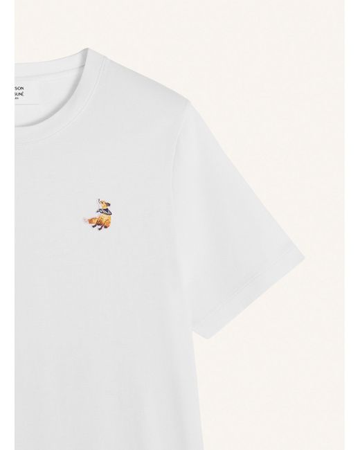 Maison Kitsuné White Maison Kitsuné Fox Patch T-Shirt