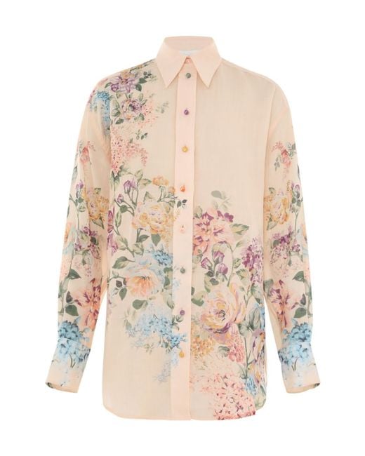 Zimmermann White Halliday Relaxed Shirt