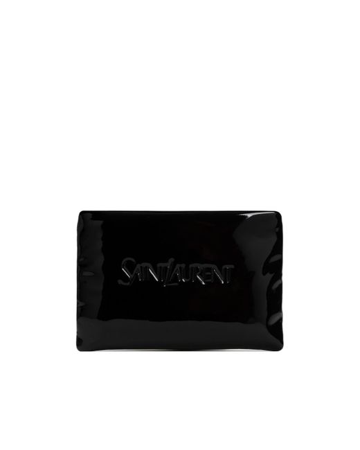 Saint Laurent Black Logo Debossed Wallet for men