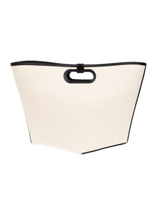 Alaïa White Large Folded Canvas Tote Bag