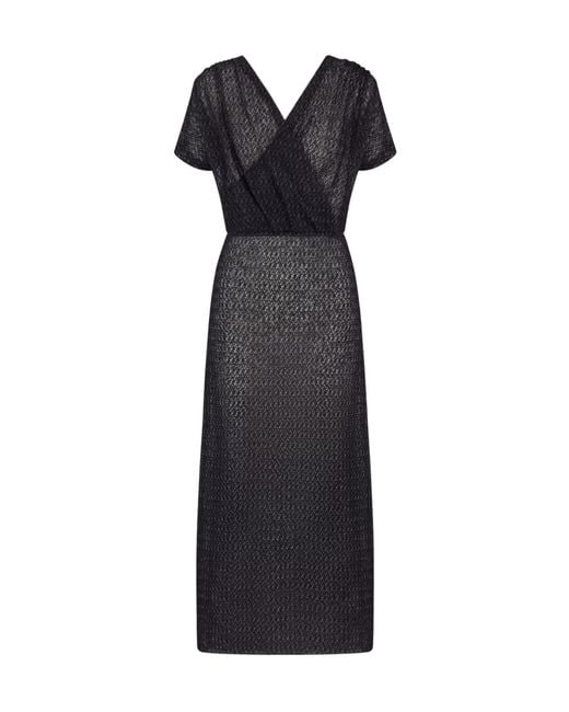 Dior Black Wraparound Mid-Length Dress