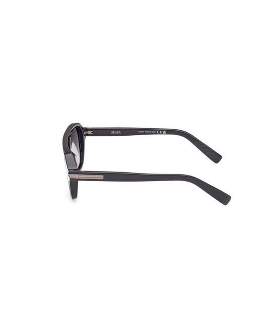 Zegna Multicolor Oval Frame Sunglasses for men