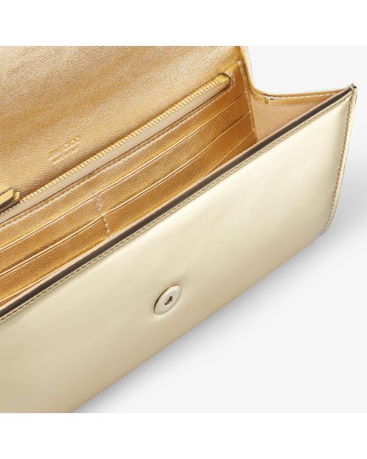 Jimmy Choo Natural Emmie Mirrored Pouch Bag