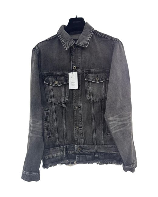 we11done Blue Belted Denim Jacket