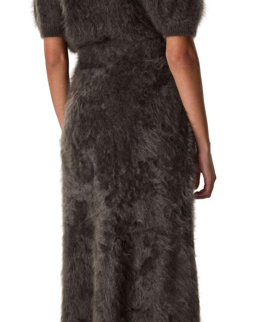 Lisa Yang Gray Classic Cashmere Skirt