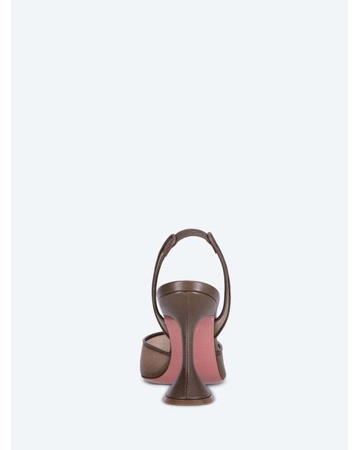 AMINA MUADDI Brown Holli 95 Mesh High-Heeled Sandals