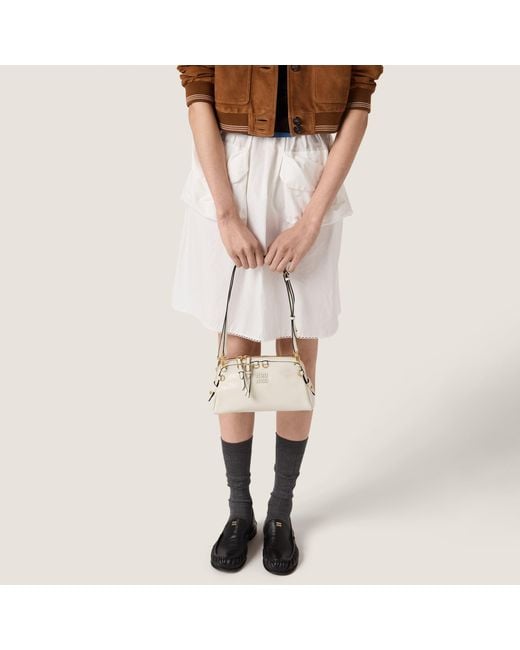 Miu Miu Metallic Caprice Leather Clutch