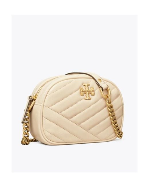 Tory Burch Natural Kira Chevron Small Camera Bag