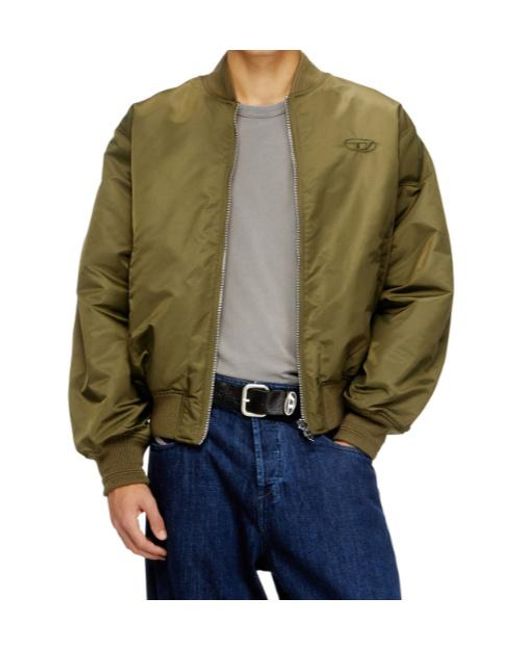 DIESEL Green W-Type-D1 Padded Bomber Jacket for men