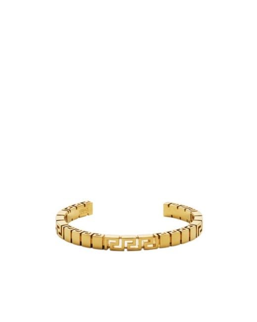Versace Metallic Greek Pattern Bracelet for men