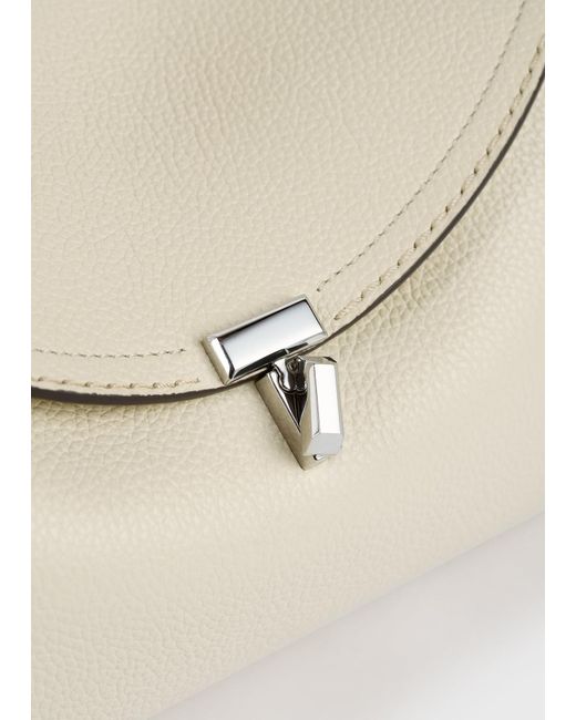 Totême Natural Totême T-Lock Embroidered Top Handle Bag