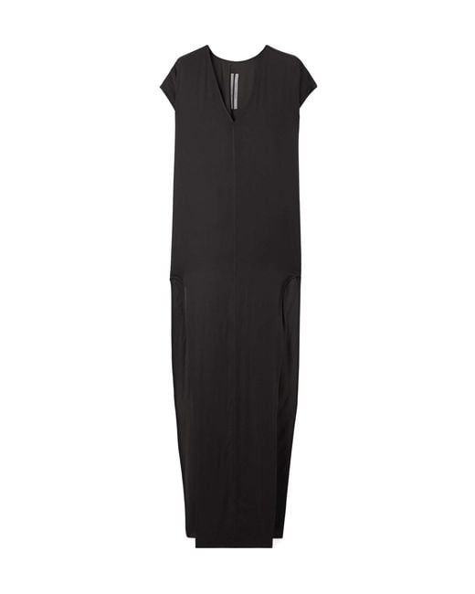 Rick Owens Black Arrowhead Satin Gown