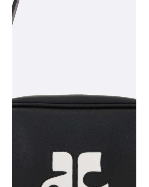 Courreges Black Courrèges Reedition Logo Patch Zip-Up Shoulder Bag