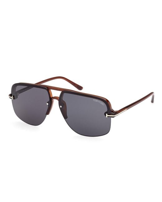Tom Ford White Logo Sunglasses for men