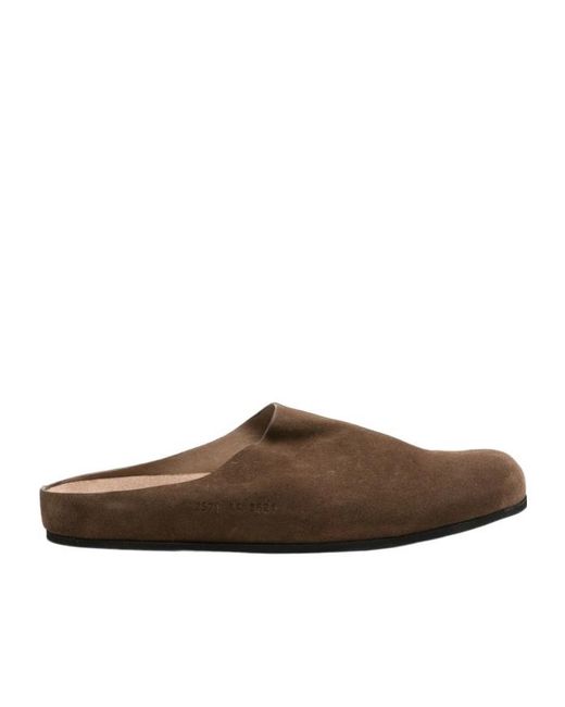 Common Projects Brown Clog Slides for men