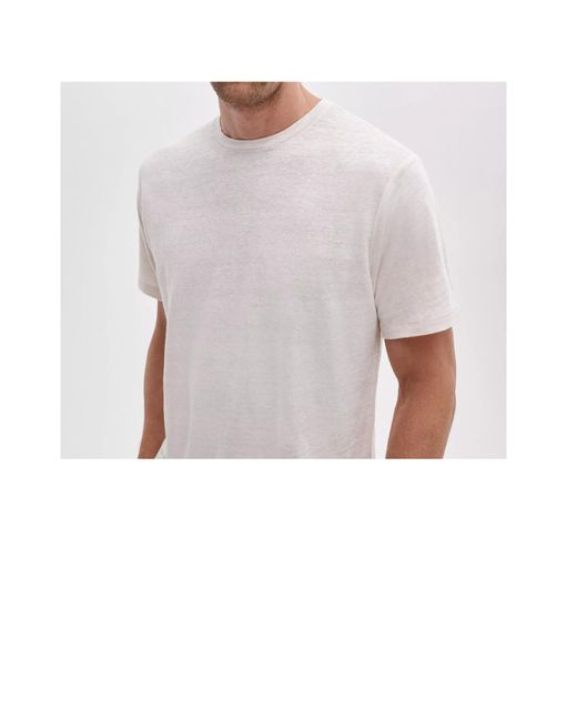Rag & Bone White Crew Neck Short-Sleeved T-Shirt for men