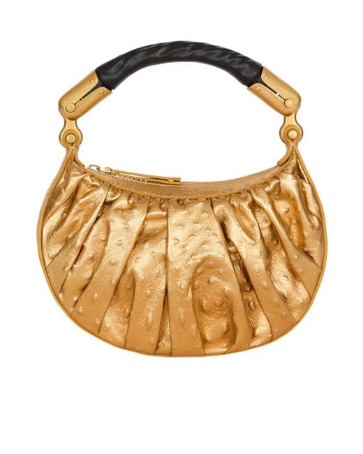 Balmain Metallic Ebene Mini Bag