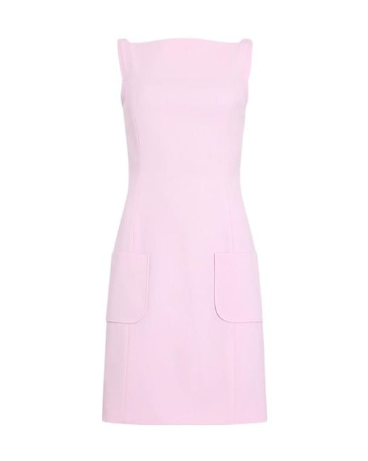 Patou Pink Pocket Strap Mini Dress