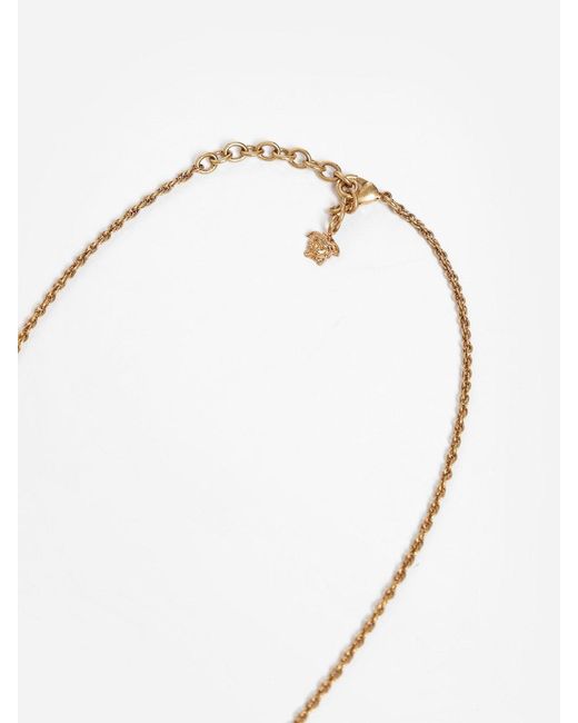 Versace White Medusa Chain-Linked Necklace for men