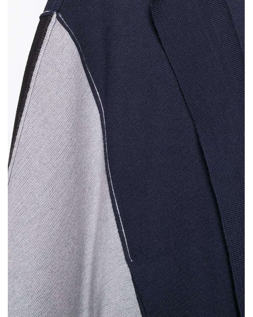 Chloé Blue Asymmetrical Wool Cloak