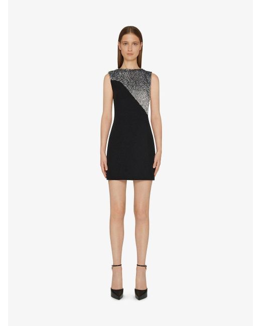 Givenchy Black Sleeveless Evening Dress With Sequins Embroidered