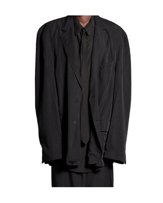 Balenciaga Blue Single-Breasted Tailored Jacket