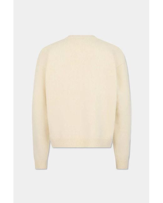 DSquared² Natural Crew-Neck Sweater for men