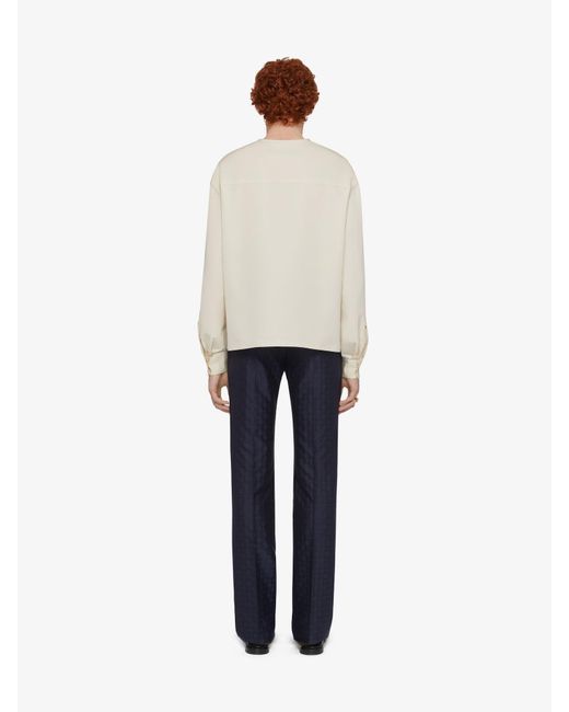 Givenchy Blue Monogram Slim-Fit Pants for men