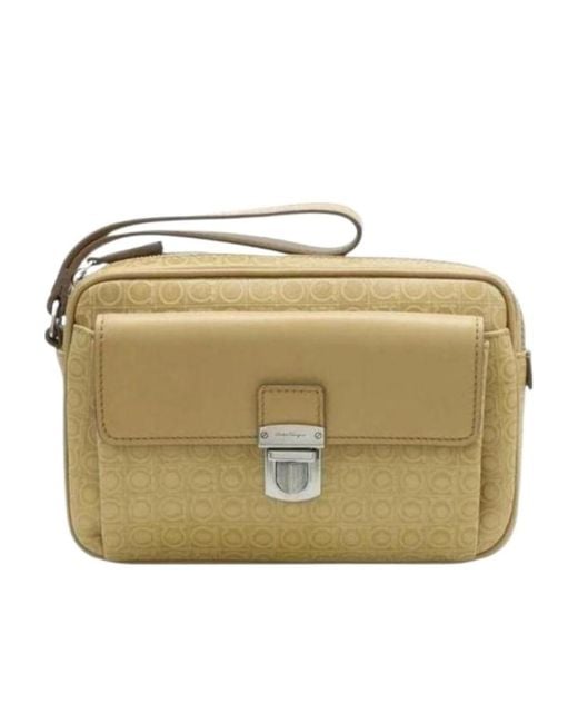 Ferragamo Metallic Logo Hand-Held Bag