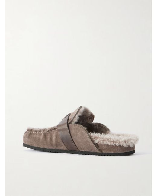 Brunello Cucinelli Brown Round-Toe Loafers