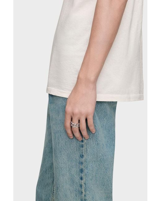 Maison Margiela White Maillons Chain Ring for men