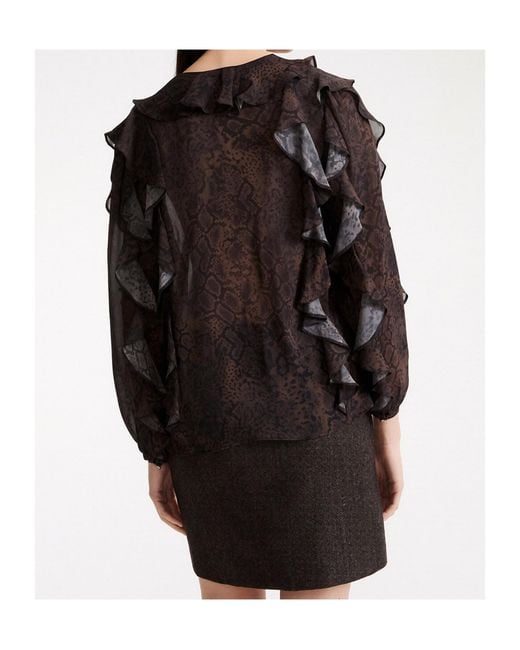 Marella Black Printed Blouse