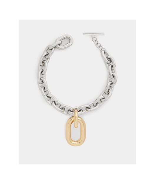 Rabanne Metallic Xl Link Necklace