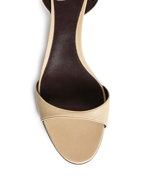 The Row Natural Round-Headed High-Heeled Sandals