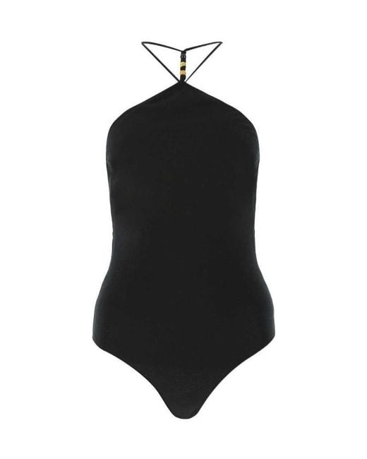 Bottega Veneta Black Beaded Strap Bodysuit