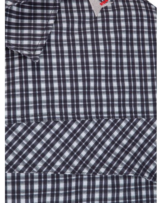 Roa Blue Aair Flowave Hooded Checked Jacket for men