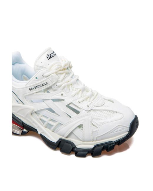 Balenciaga White Track Low-Top Sneakers for men