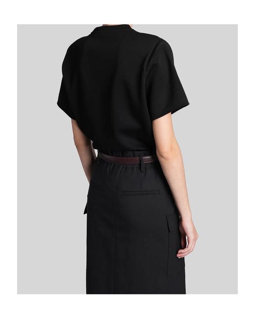 IRO Black Marya Short-Sleeved Bodysuit