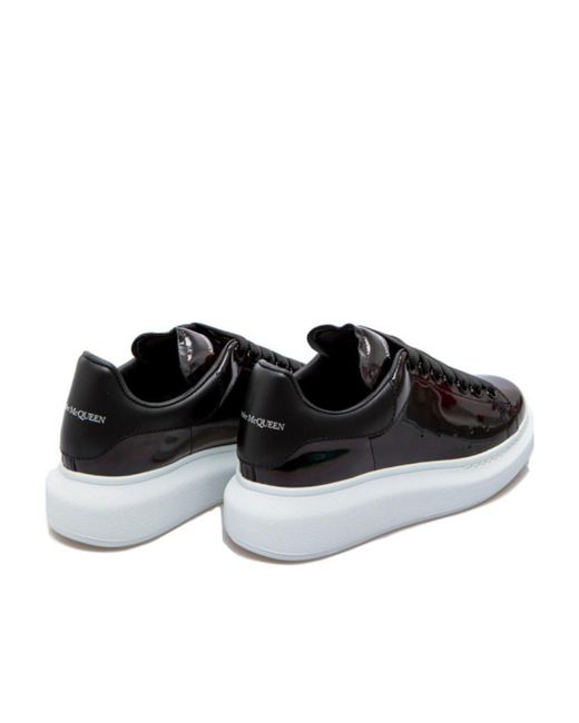 McQueen Black Oversized Lace-Up Sneakers