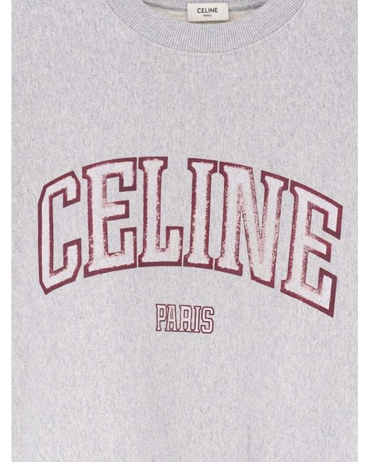 Céline White Long-Sleeve Sweatshirt
