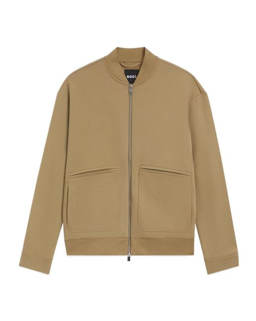 Boss Natural Zippered Pilot Casual Jacket for men